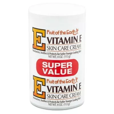 Fruit Of The Earth Vitamin E Skin Care Cream Super Value 4 Oz. 2 Pack • $6.80