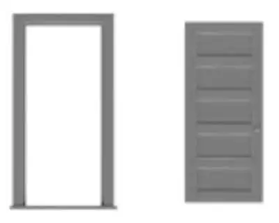 HO 5-Panel Door & Frame 36 W X 80 H  (3) • $9.09