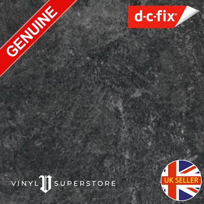 D-C FIX BLACK GREY CONCRETE STICKY BACK PLASTIC SELF ADHESIVE VINYL FILM 45cm • £55.39