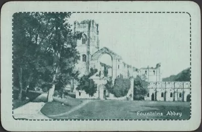 Playing Cards Single Card Old Vintage * LNER RAILWAY TRAIN Art FOUNTAINS ABBEY C • £2.03