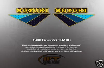 Vintage Like Nos 1983 Suzuki Rm80 Tank Graphics • $44.95