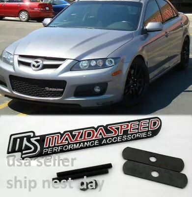 NEW BLACK JDM Metal MS MazdaSpeed GRILL BADGE Grille Front Emblem Badge Decals • $13.78