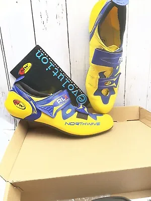 Northwave RLX CYCLING Shoes 45 Yellow & Blue • $99
