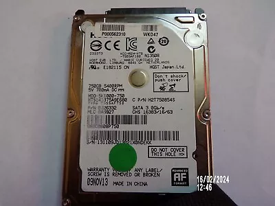 HGST E182115 CN Hard Drive 750GB SATA Good Working Order • £10