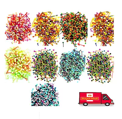 £4.19 • Buy Tongue Bars Plastic Bioflex Barbell Nipple Tragus Eyebrow Piercing 19,15mm 10pcs