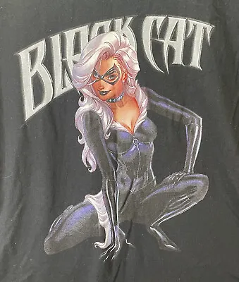 Marvel Comics Black Cat T Shirt Ladies UK Large 40” Chest Vintage Very Rare • £12.99