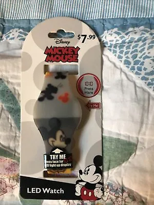 Disney Mickey Mouse Gray LED Watch Lights Up When Face Is Pressed • $14.99