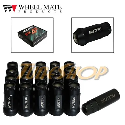 Muteki Sr48 Wheels Lug Nuts 12x1.25 1.25 Acorn Rim Extended Open End 20 Black S • $64.95