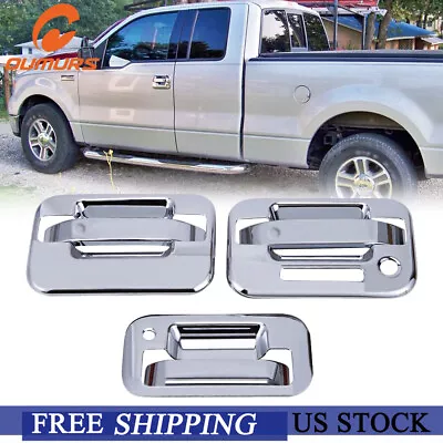 Fits For 2004-14 Ford F150 Chrome 2 Door (With Key Pad) + Tailgate Handle Covers • $18.99