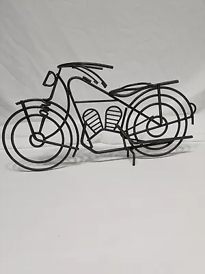 Vintage BICYCLE Metal Sculpture Decor Art Freestanding 12 X 7 Figure • $22