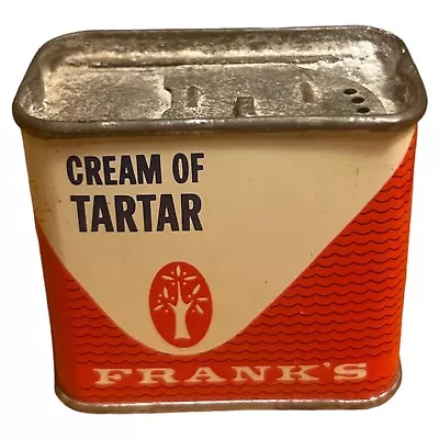 Old Vintage Frank's Cream Of Tartar Spice Tin • $8.99