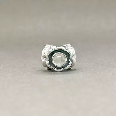 Estate Pandora Sterling Silver Morning Glory Moonstone Bead Charm • $34.16