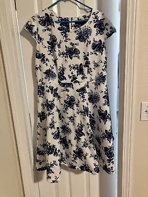 Dress Tells 4XL Blue & White Floral Summer Dress • $28