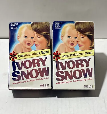 2x Vintage Ivory Snow Detergent Sample NOS Mom Prop P&G Original Packaging 1970s • $14.99