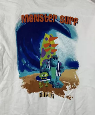 Dianey T Shirt Monsters Inc Crazy Shirts Hawaii White Crew Promo Tee Mens Small • $24.99