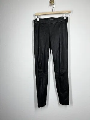 Vince Black Leather Zip Legging Pants XS  • $150