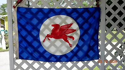 Mobil Oil Pegasus Flag Used In Many A Service Station Worldwide.  • $95