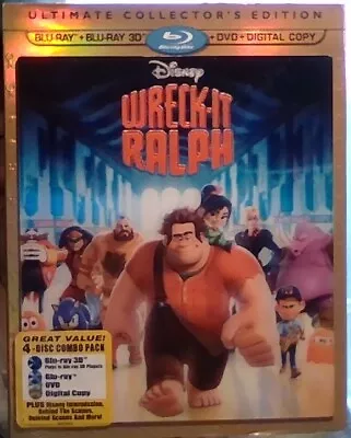 Wreck-It Ralph (Blu-ray/DVD 2013 4-Disc Set Includes Digital Copy 3D) • $9.99