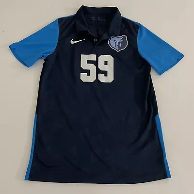 Memphis Grizzlies Polo Shirt Nike Dri-Fit Youth Large Blue Black #59 Logo • $18.50