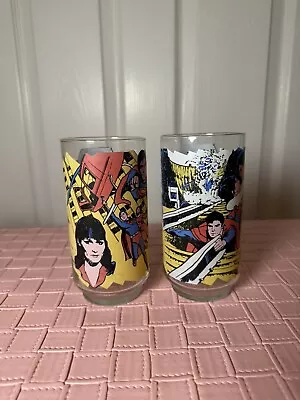 Set Of Two Vintage Superman Pepsi Glass 1978 • $20