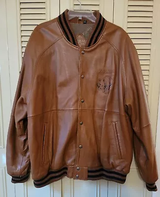 VINTAGE Marc  Ecko Unlimited Company Leather Jacket Size 2XL..Nice!!! • $174.99