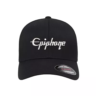 Epiphone Logo Embroidered Flexfit Hat Flat And Curved Black Navy Olive Grey • $23.99