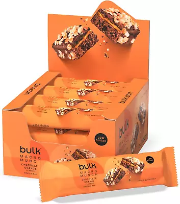 Bulk Macro Munch Protein Bar Chocolate Orange 62 G Pack Of 12 • £27.24