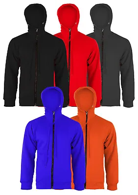 CE Armoured Motorcycle Motorbike Hoodie Protective Fleece Zip Up Jacket S - 5XL • $36.04