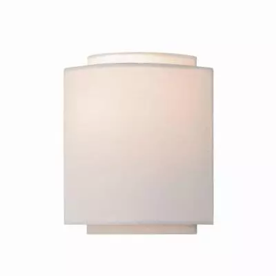 VAXCEL Wall Sconce Modern Flush 1-Light Gold Mid-Century White Linen Dimmable • $83.26