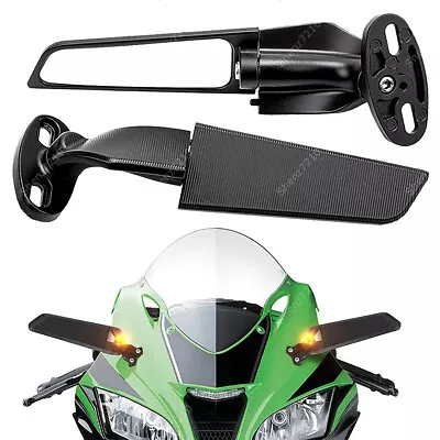 Adjustable Rearview Wind Wing Mirrors For 1995-2024 Kawasaki NINJA ZX6R Upgrade  • $21.99