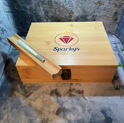 £25.99 • Buy Handcrafted Lacquer Bamboo Smoking Box | Large Rolling Box /Stash Box