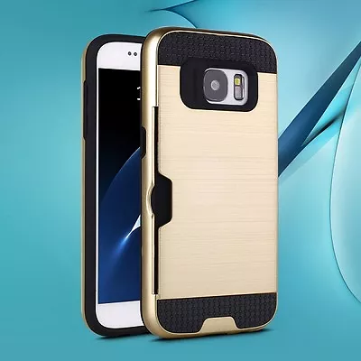 Heavy Duty Shock Proof Card Slot Case Cover For Samsung Galaxy S7 S7 Edge • $10.99