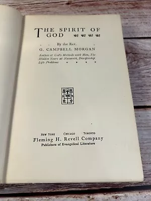 The Spirit Of God By G. Campbell Morgan • $17