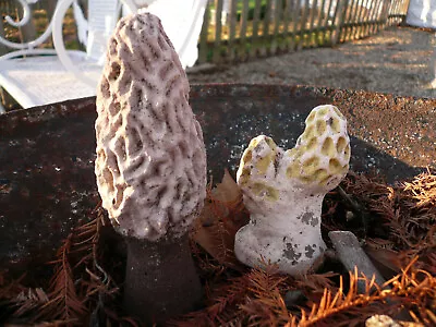 Small Pink Vintage Cement/concrete Morels Perfect Size For Large Planters • $54.99