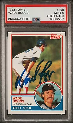 1983 Topps #498 Wade Boggs Rc Red Sox Hof Psa 9 Dna Auto Authentic B3918820-227 • $199.99