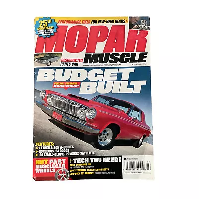 Mopar Muscle Magazine Oct 2008 25th Anniversary Dodge Hemi Plymouth Charger • $16.16