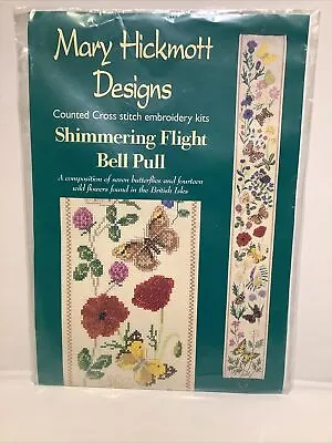 Mary Hickmott Designs Cross Stitch Kit Shimmering Flight Bell Pull Butterflies • £16.80