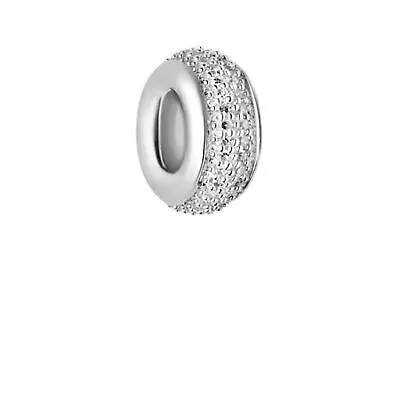 LINKS OF LONDON Ladies Sweetie White Pave Sterling Silver Bead RRP150 NEW • £22.50