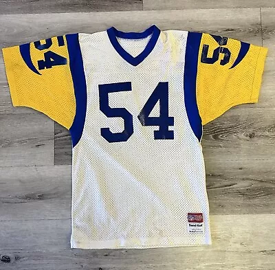 Vintage Los Angeles Rams Jersey Youth XL Custom #54 Sand Knit 80s Signed • $30