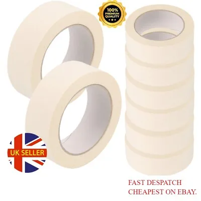 £2.49 • Buy GENERAL MASKING TAPE 50MM - 25MM X 50M DIY CRAFT PAINTER EASY TEAR Fast Delivery