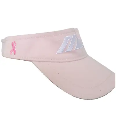 Mizuno Performance Wear Tour Series Sun Visor Hat/Cap Pink Cancer Ribbon Sz OS • $8.99