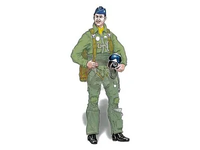 Plus Model 1/32 F-104 Starfighter Pilot Standing Holding Flight Helmet AL3007 • $29.97