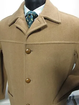 Montgomery Tibbett Short Coat M Camel Wool Nylon Made In England Mens • $145