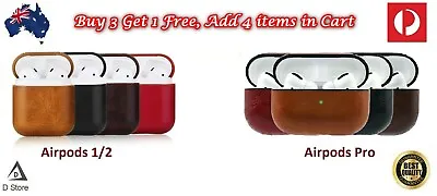 $9.99 • Buy Leather Protective Tough Slim Cover Case For Apple AirPods 1 2 3rd Gen / Pro