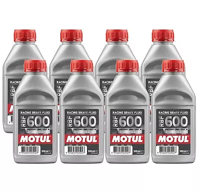 Motul RBF 600 FL - 4L AM - Fully Synthetic DOT 4 Racing Brake Fluid (8 X 0.5L) • $124.95