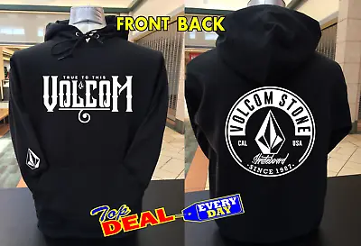 Volcom Hoodie Black Front And Back • $45.99