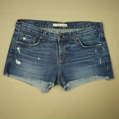 J Brand Rio Cut Off Jean Shorts Women's Size 26 Mid Rise Leon Distressed Denim • $22.99