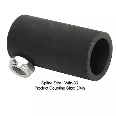 ・3/4in Steering Shaft Coupling 3/4in‑36 Spline Round Smooth Joint Shaft Coupling • $15.53