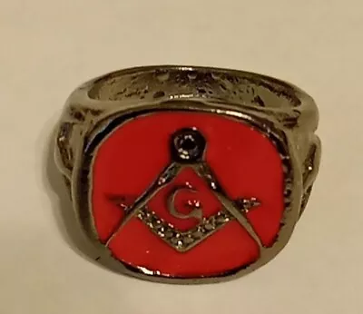 Masonic Silver Ring Size 10 Master Mason Knights Templar Freemason Scottish Rite • $6.99