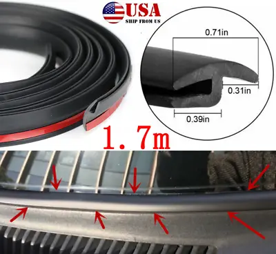 1.7m Car Rubber Under Front Windshield Panel Seal Strip Sealed Moulding Trim New • $13.15